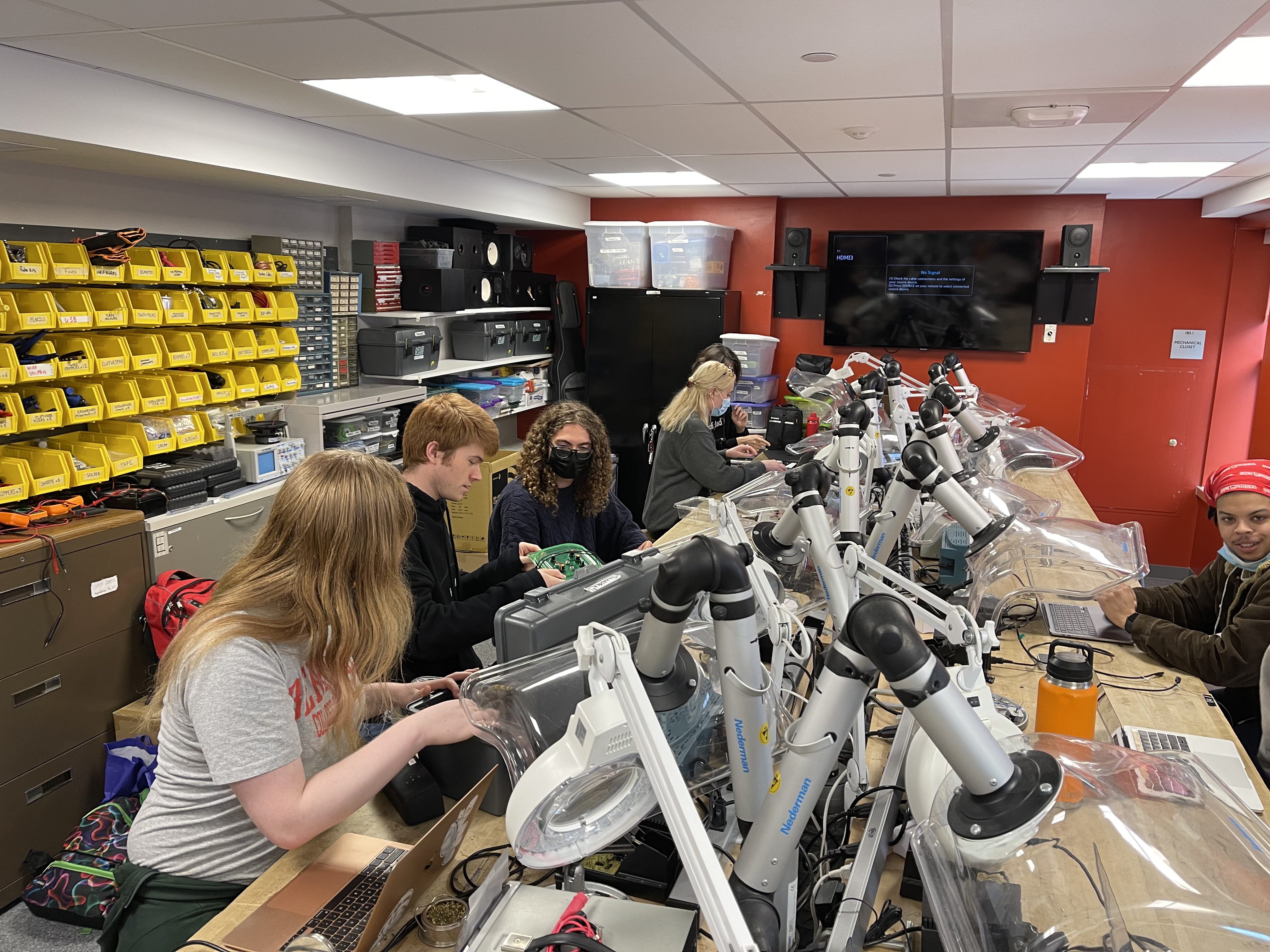 Berklee Maker Space students at work 1